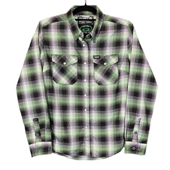 Dixxon Flannel Company Gravity Coffee Limited Edition Energy Pearl Snap Medium - Picture 2 of 14